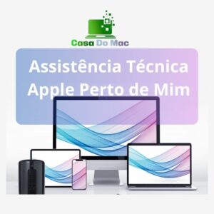 Equipe da Casa do Mac prestando assistência técnica para dispositivos Apple, com atendimento amigável e profissional em Brasília